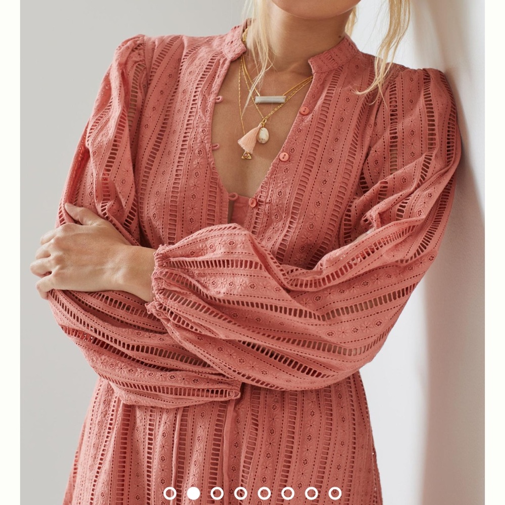 Anthropologie Forever That Girl Eyelet Mini Dress - Size L - EUC - Worn once!